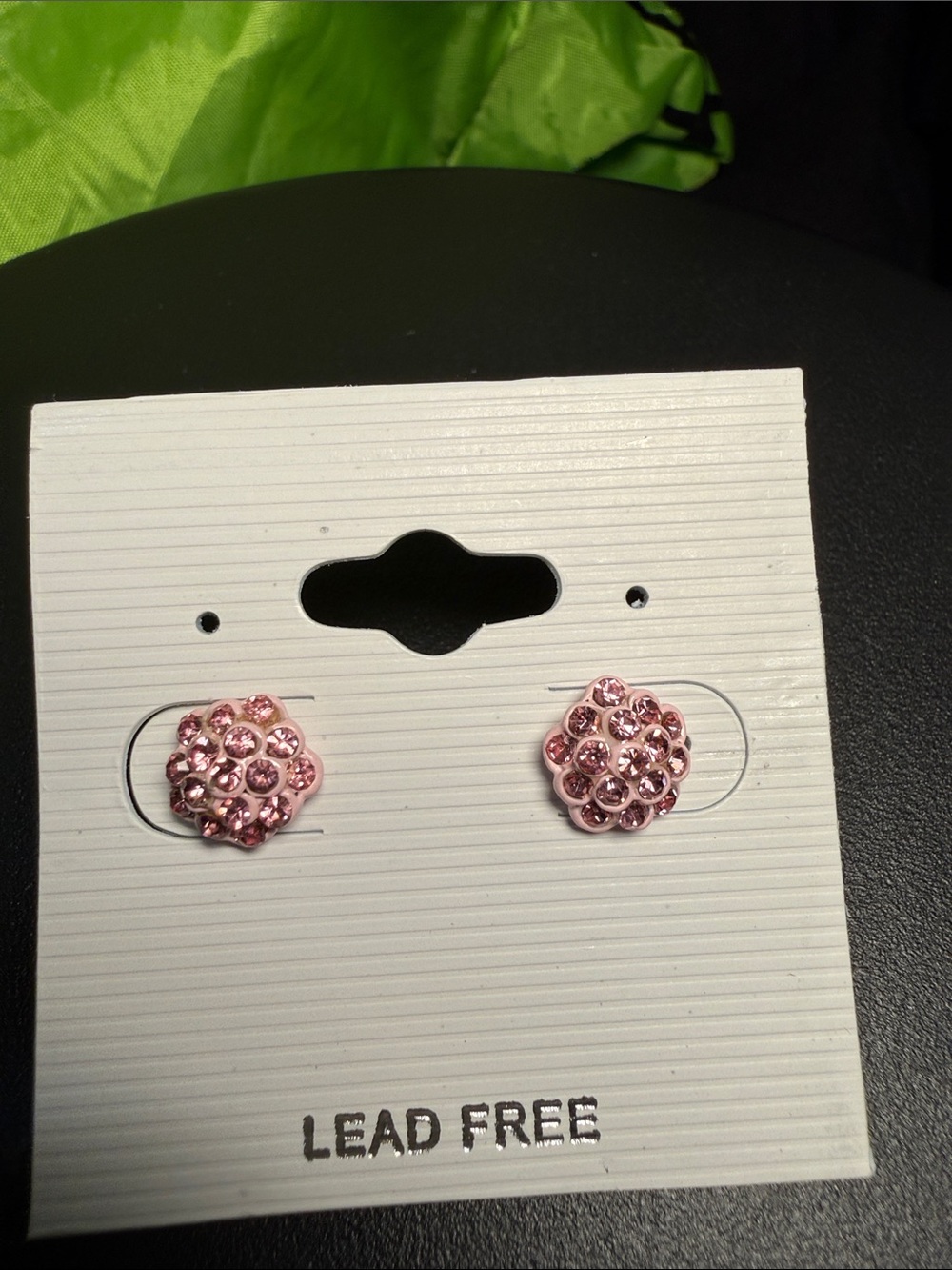 pink crystal earring